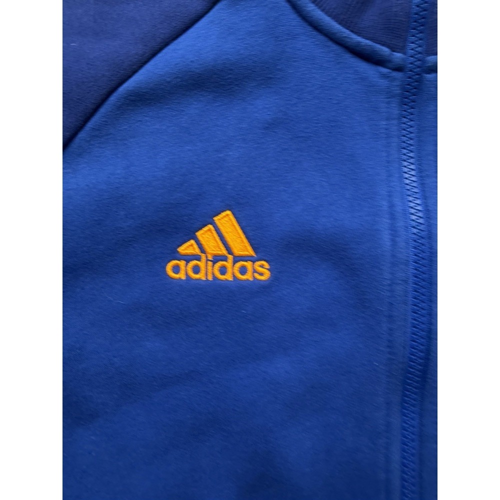 Adidas 2021 Real Madrid Full Zip Track Jacket Mens Large Blue Orange Soccer - Picture 2 of 7